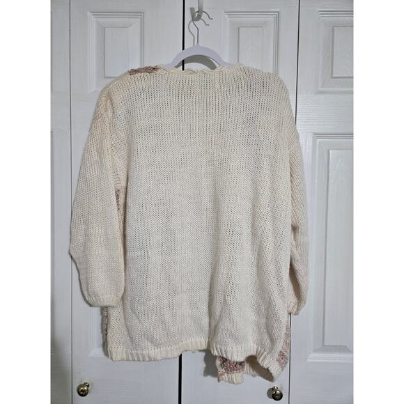 Colleens collectables large women's floral knit cardigan - Picture 4 of 8